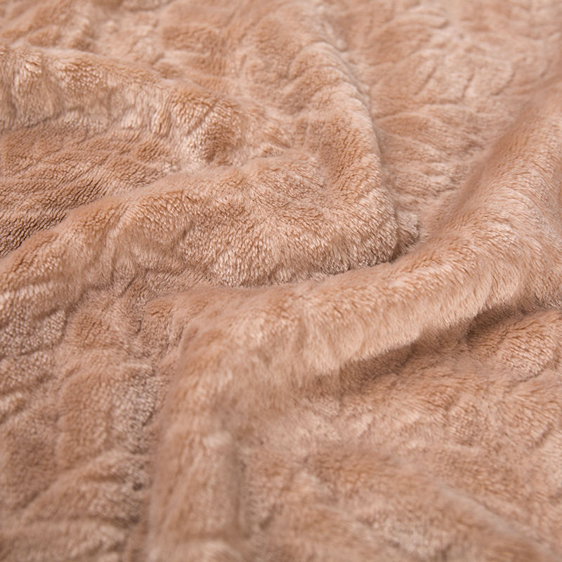 Single-sided burnt-out polyester coral velvet
