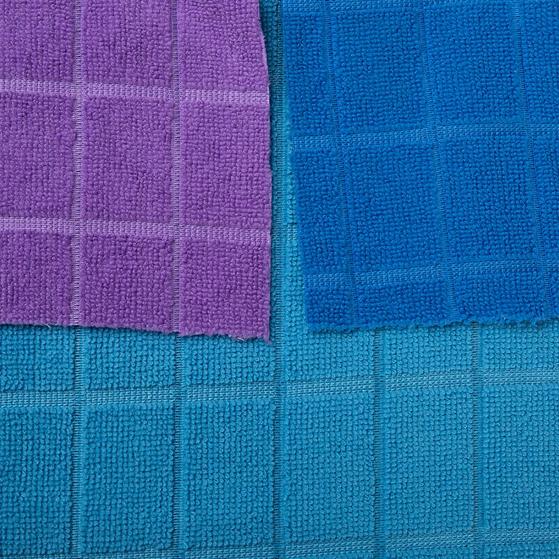 Dobleng panig na plain polyester-cotton terry tela